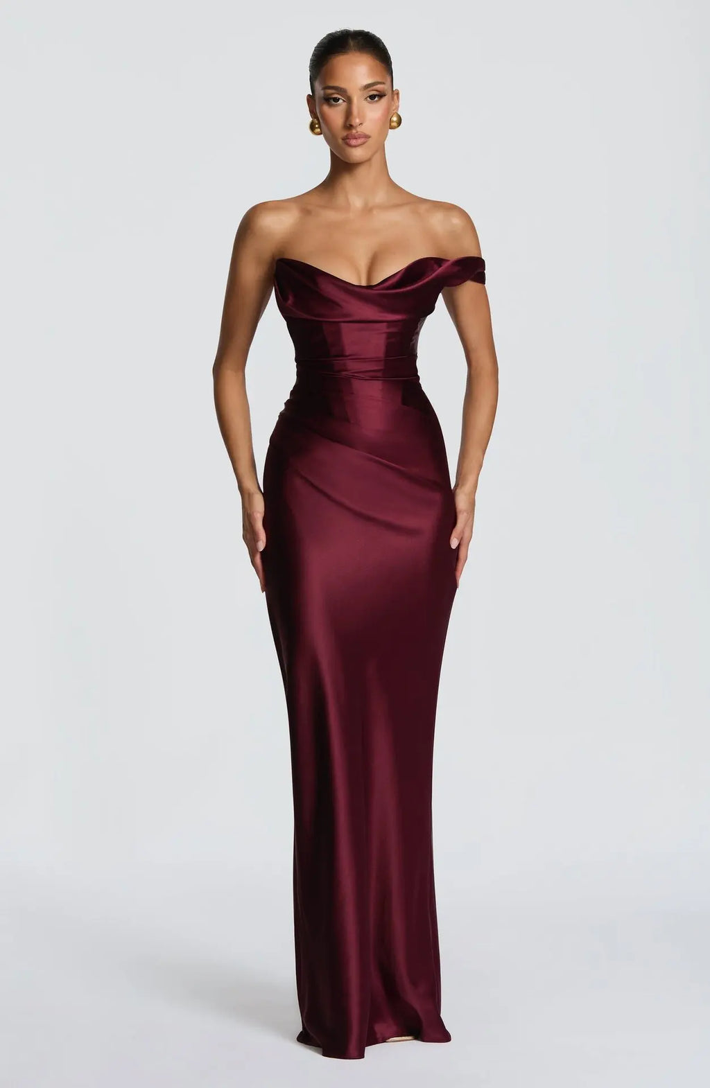 Elegant Satin One Shoulder Evening Dress – Backless Bodycon Gown