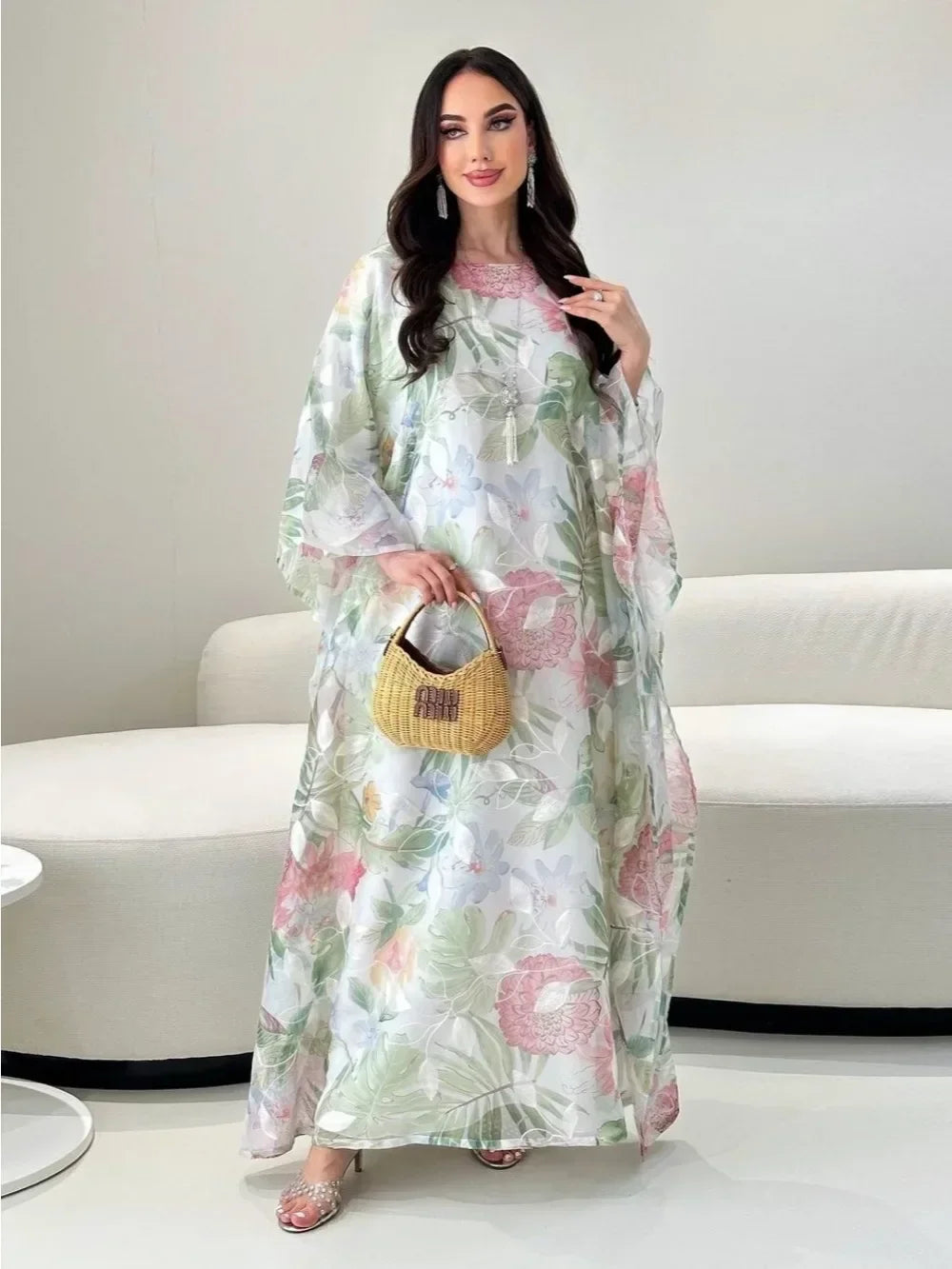 Printed Eid Abaya Kaftan
