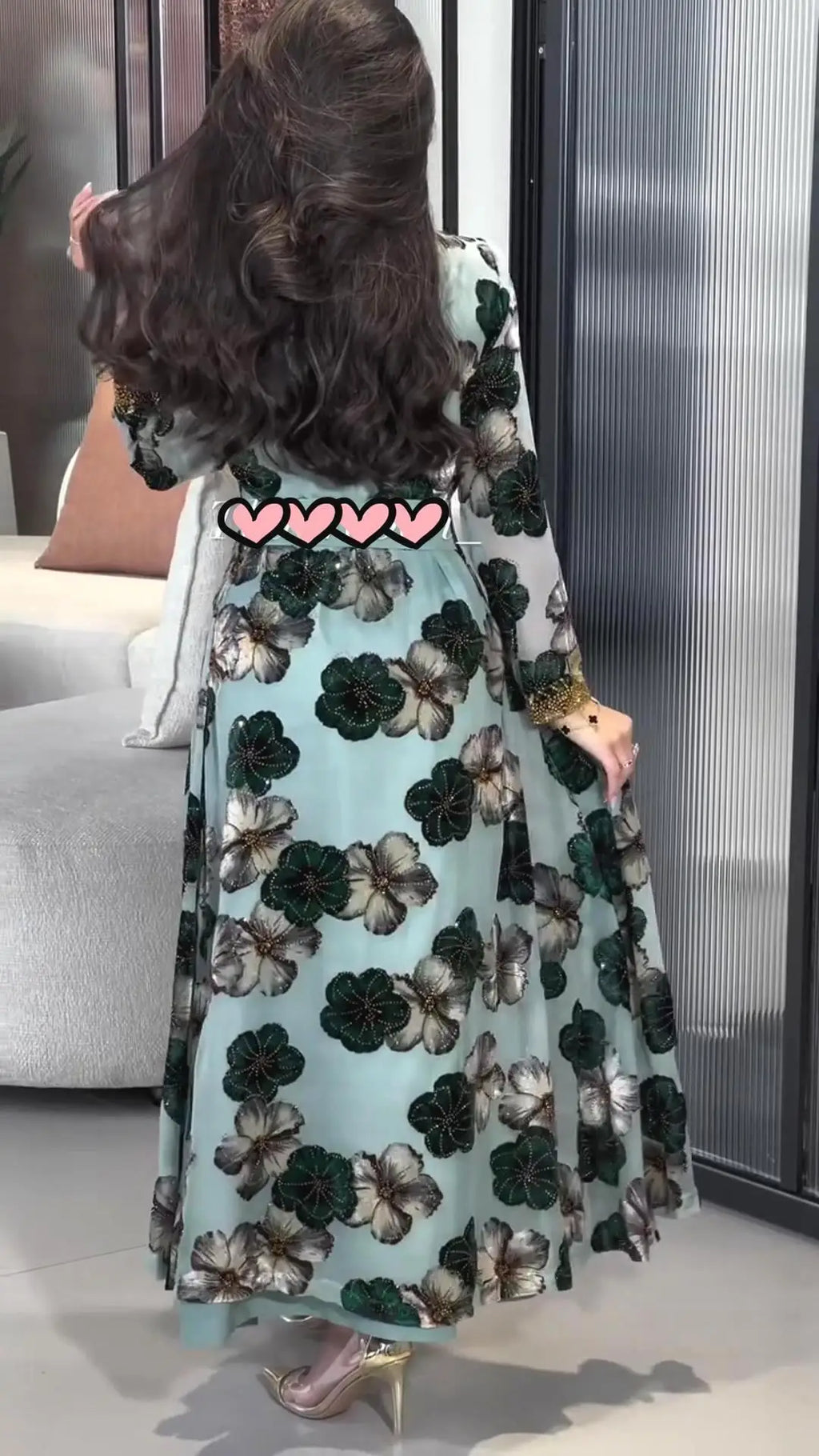 Floral Bloom Abaya Dress