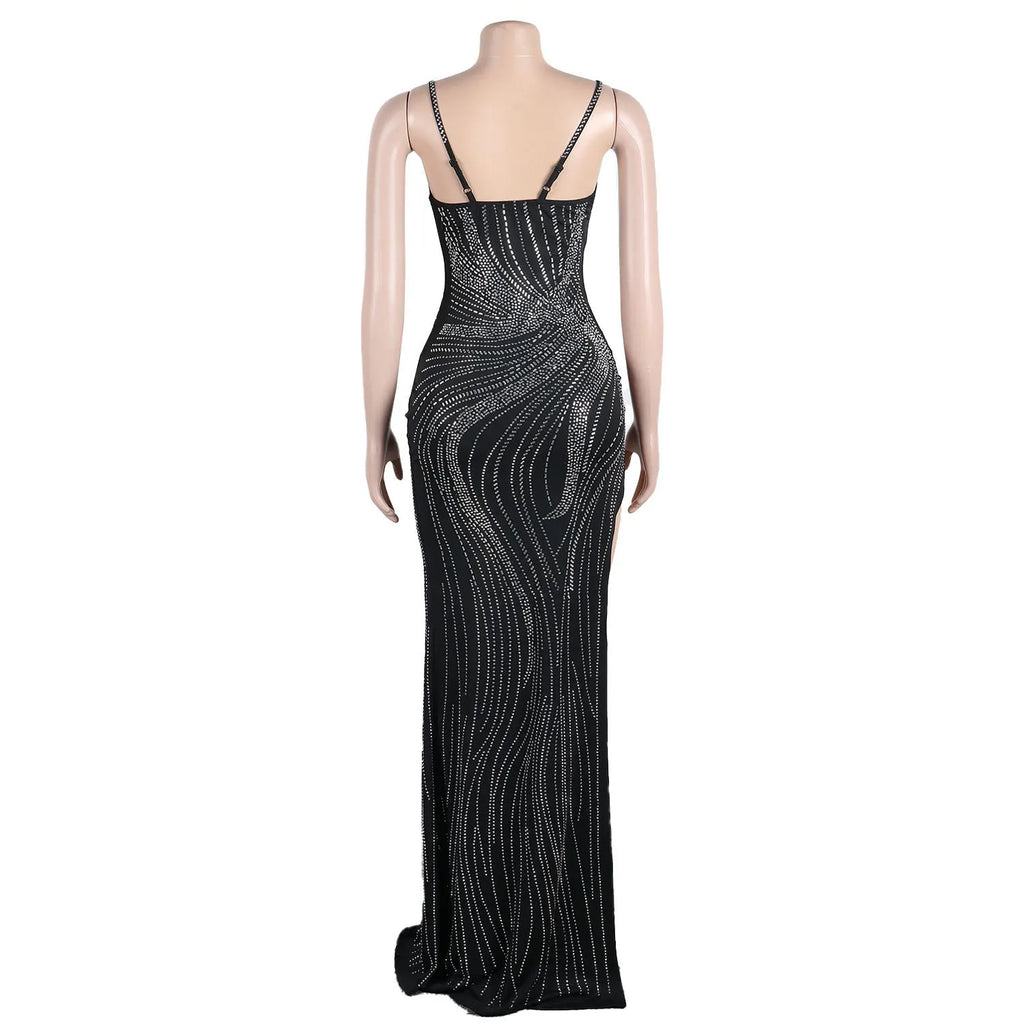 Crystal Sparkle Maxi Dress